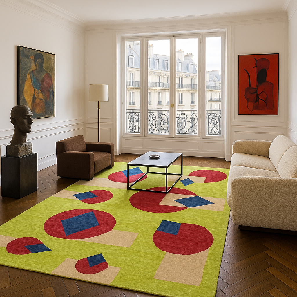 "ÖPÜŞEN KUŞLAR", Aslı Özbek, El dokuması kilim