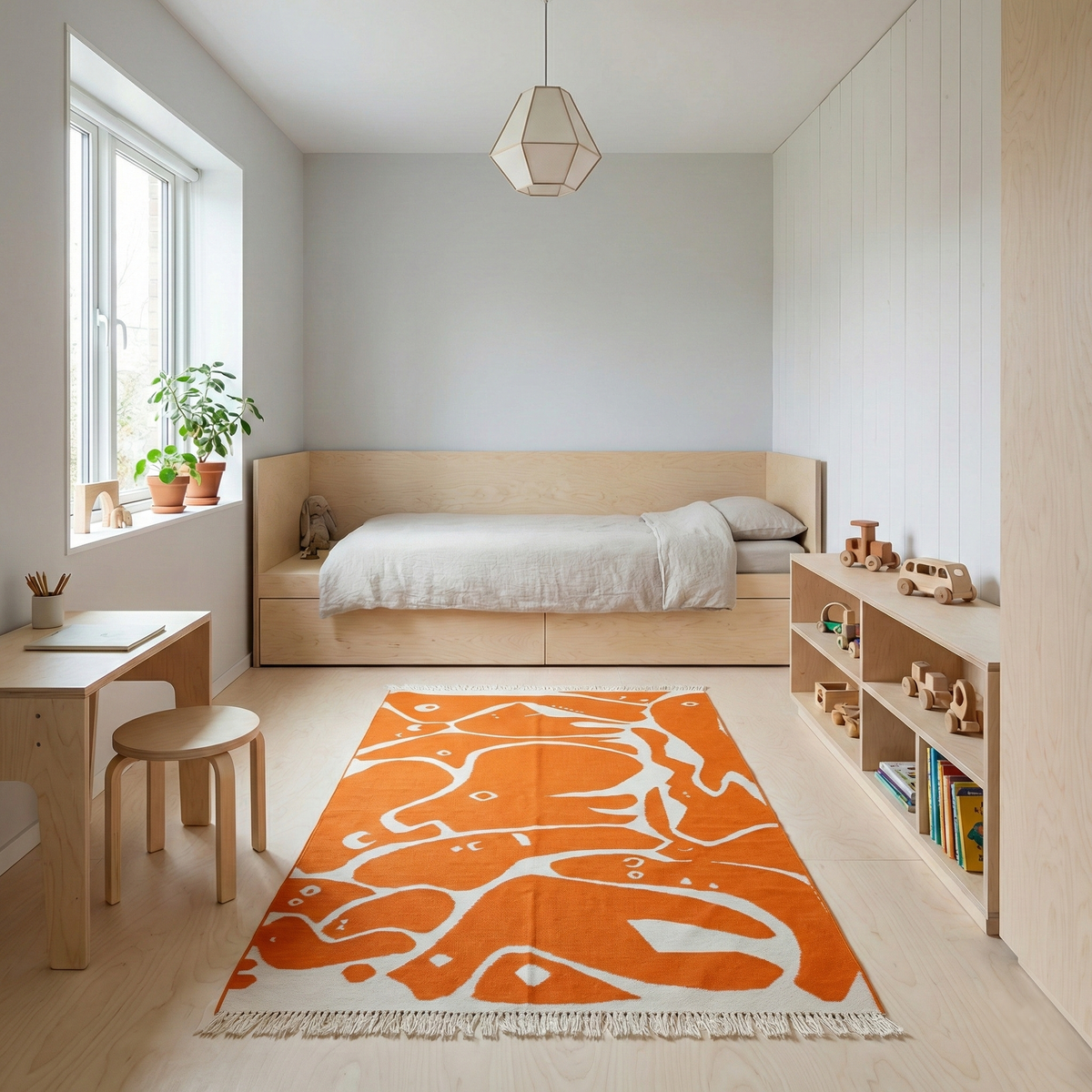 "ACAYİPLER KOROSU", Bilge Kalfa, El dokuması kilim