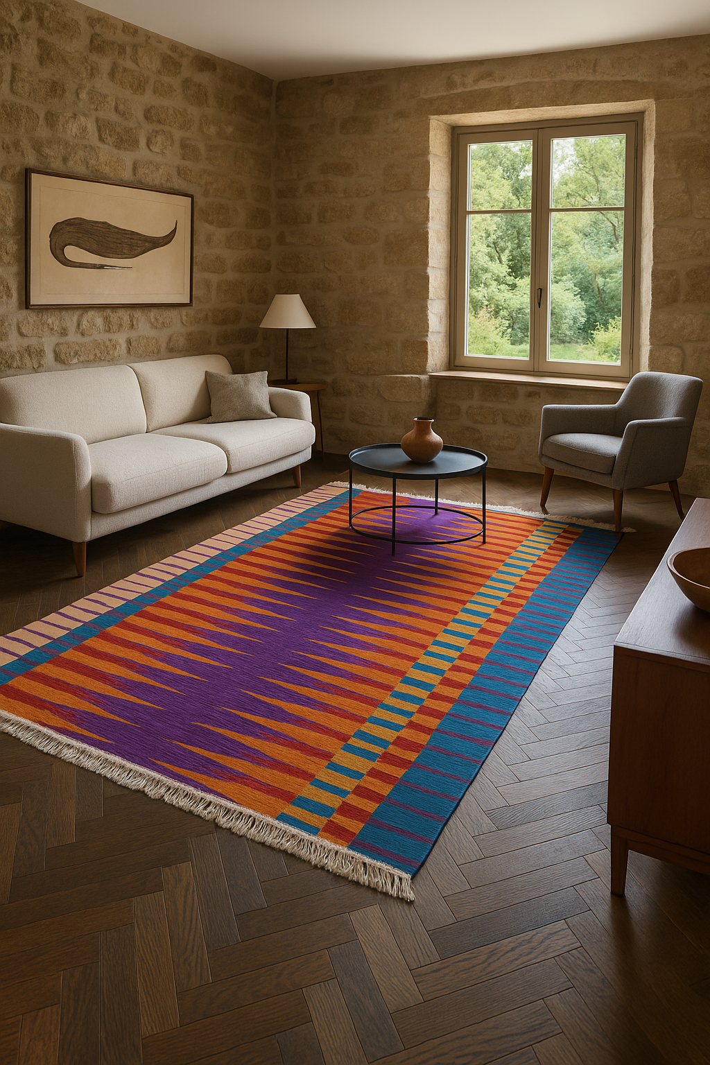 "ÇOK ÇOK VADİ", Zehra Uçar, El dokuması kilim