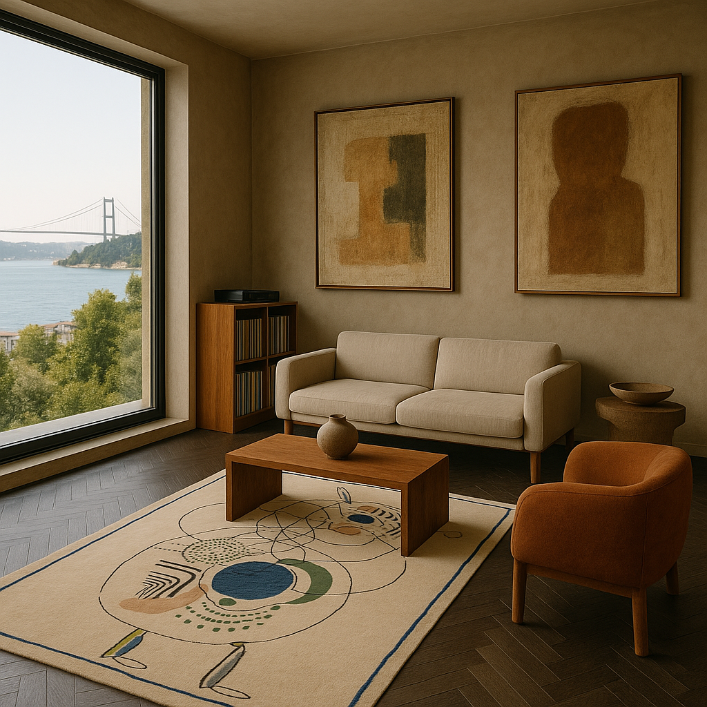 "UZAYA GİDEN İLK KADIN ASTRONOT", Elçin Göktan, El dokuması kilim