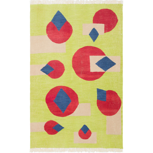 "ÖPÜŞEN KUŞLAR", Aslı Özbek, El dokuması kilim