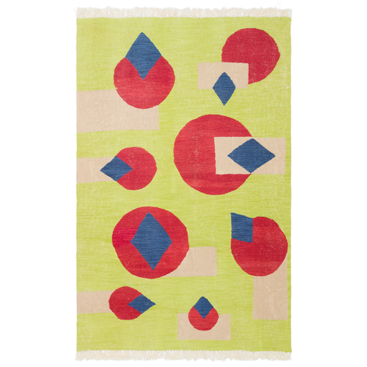 "ÖPÜŞEN KUŞLAR", Aslı Özbek, El dokuması kilim