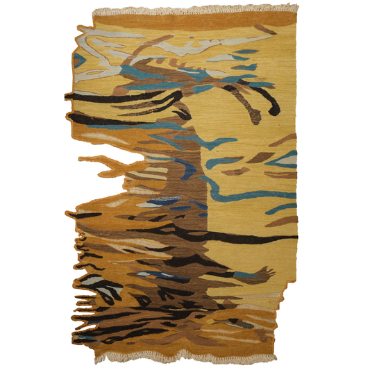 "YOLDAŞ OLMAYA NİYETLİ", Çınar Eslek, El dokuması kilim